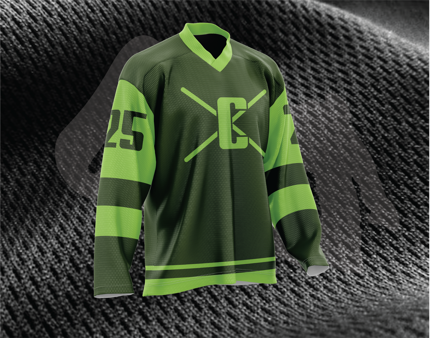 Crosscheck Series Dark Forest-Lime Green Ice Hockey Jersey