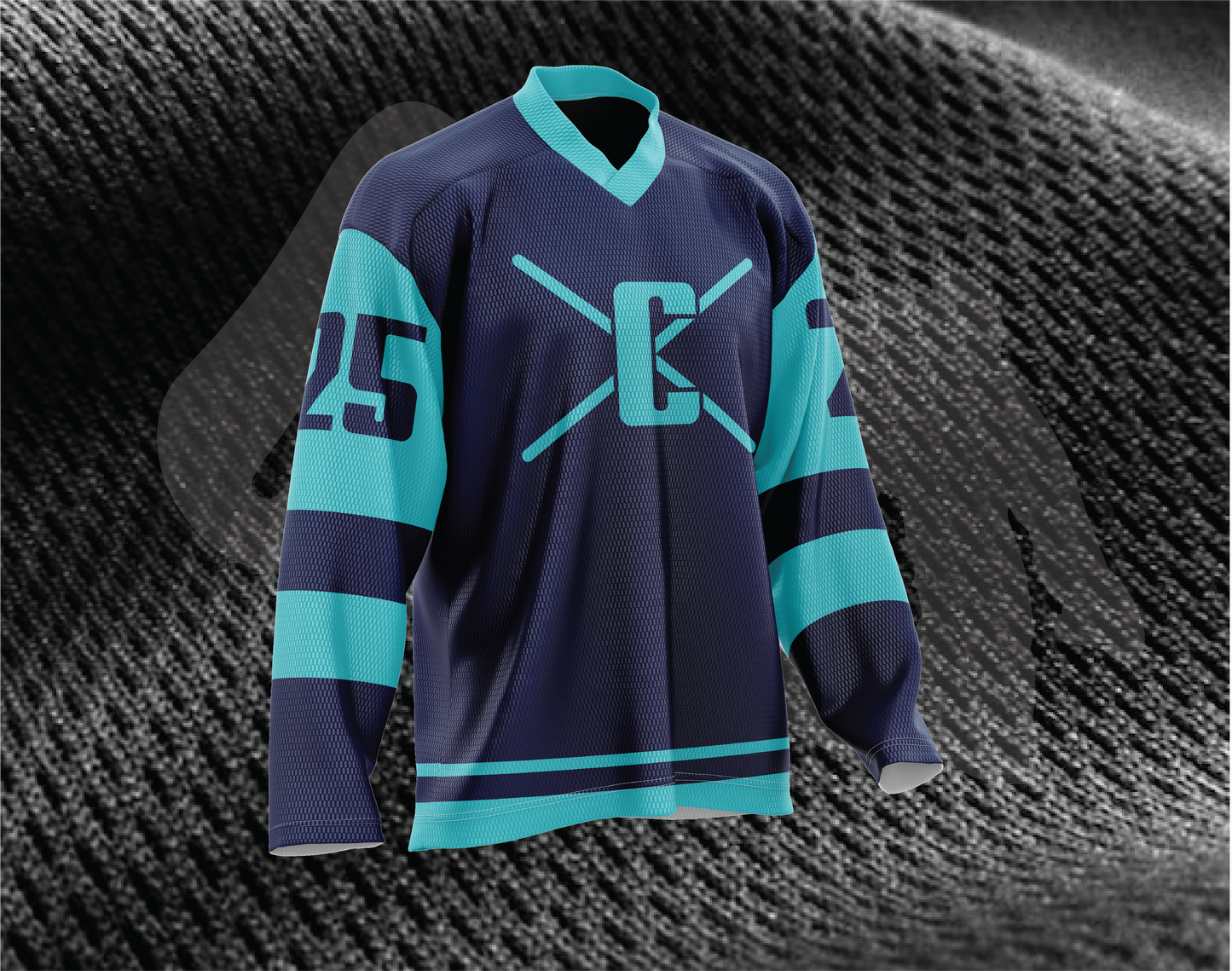 Crosscheck Series Space Cadet-Turquoise Blue Ice Hockey Jersey