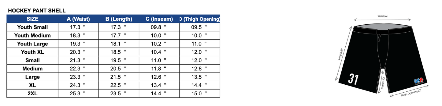 La Jolla Leopard Sharks Hockey Pant Shell
