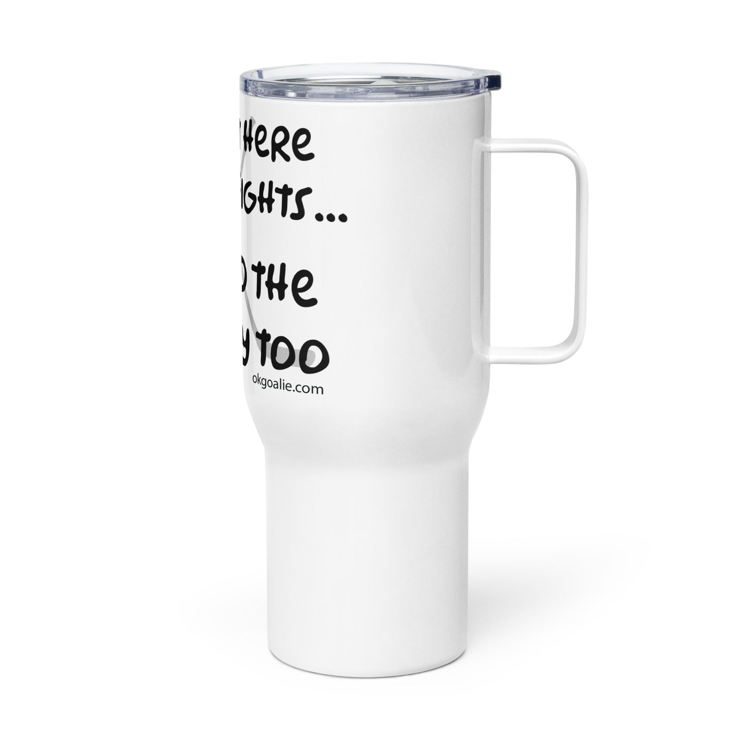 Fights & Hockey Travel mug with a handle