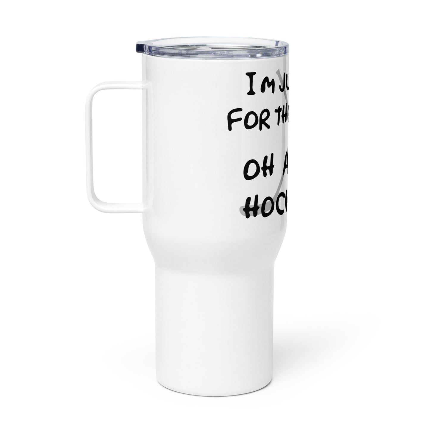 Fights & Hockey Travel mug with a handle