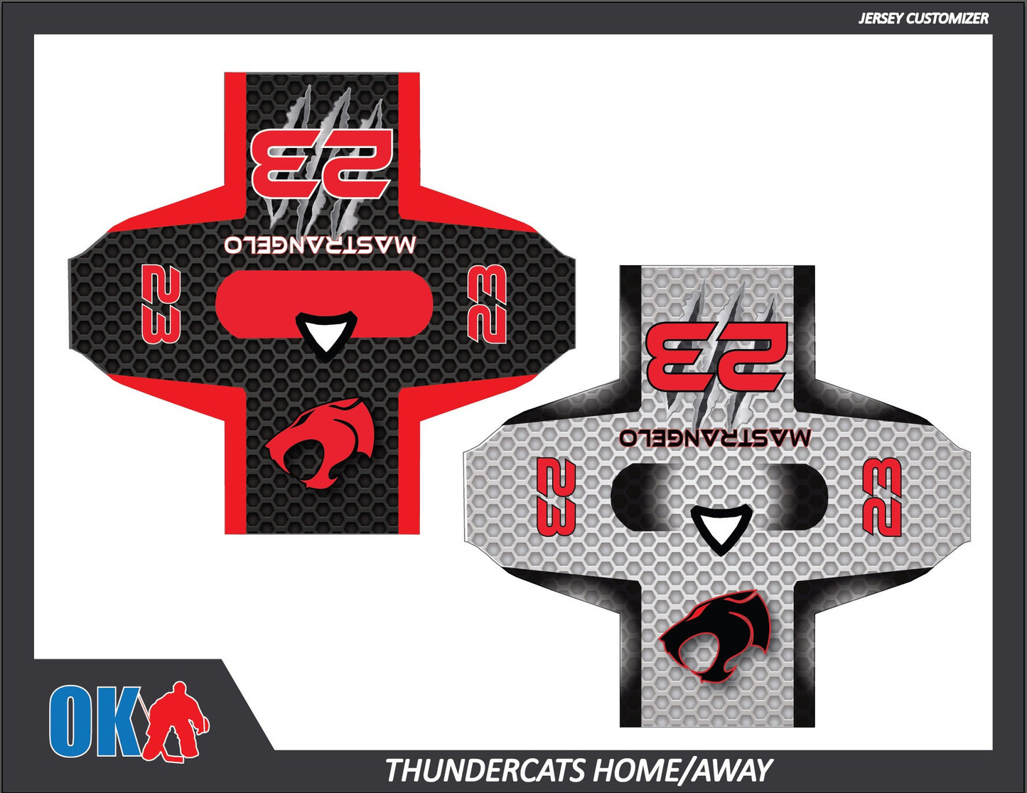 Cats home and away jerseys