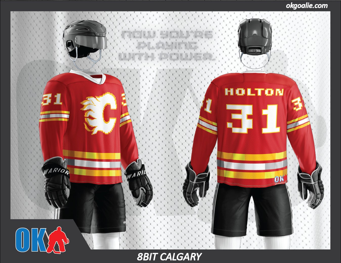 8bit Calgary Hockey Jersey – okgoalie - Main Image