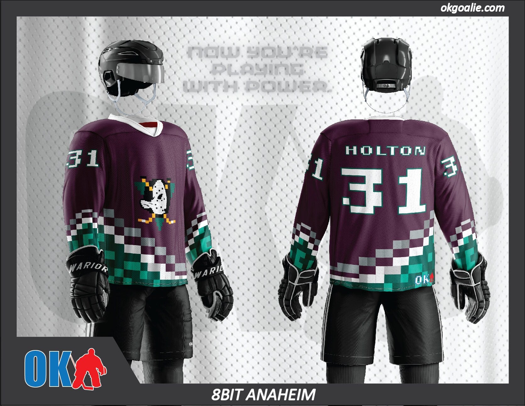 8bit Anaheim Hockey Jersey – okgoalie