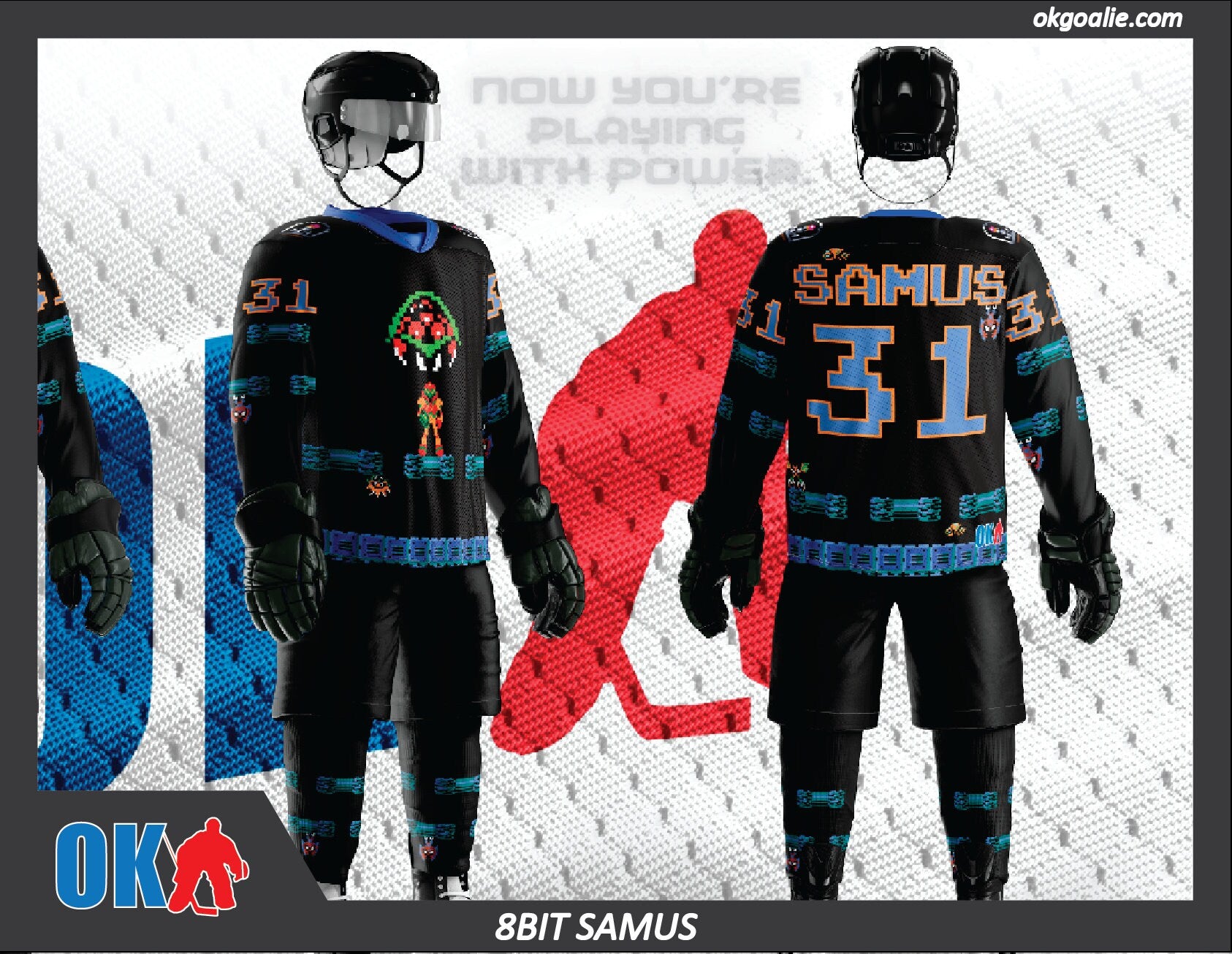 Samus Swagger 8 Bit Classic Hockey Jersey okgoalie