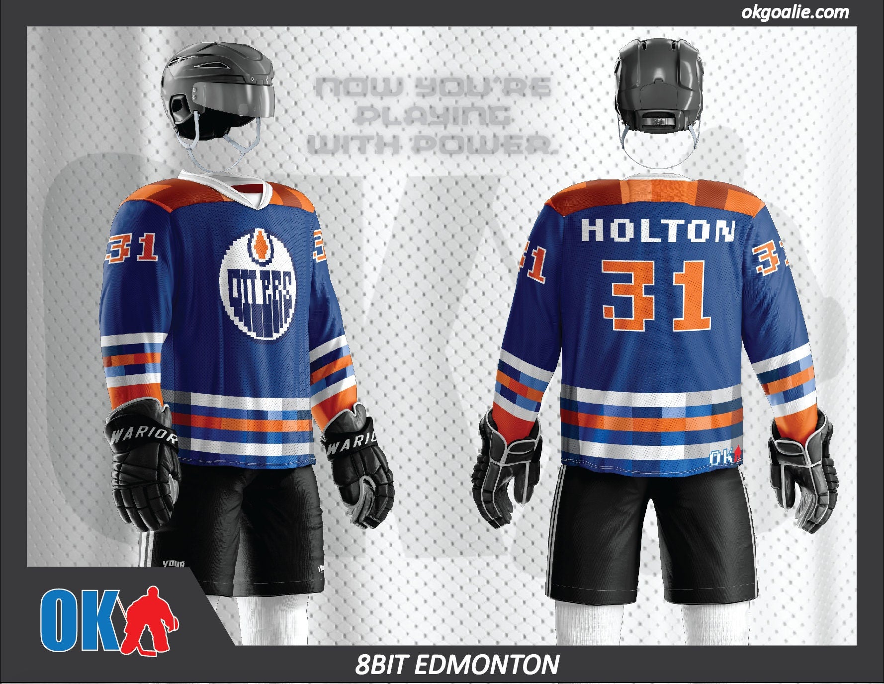 OKGoalie 8bit Edmonton Hockey Jersey