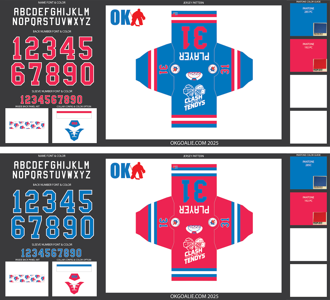 What A Save Red or Blue Ice Hockey Jerseys