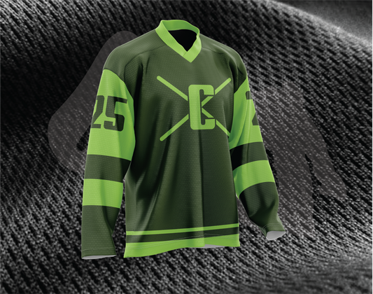 Crosscheck Series Dark Forest-Lime Green Ice Hockey Jersey