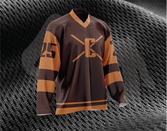 Crosscheck Series Old Burgundy-Copper Ice Hockey Jersey