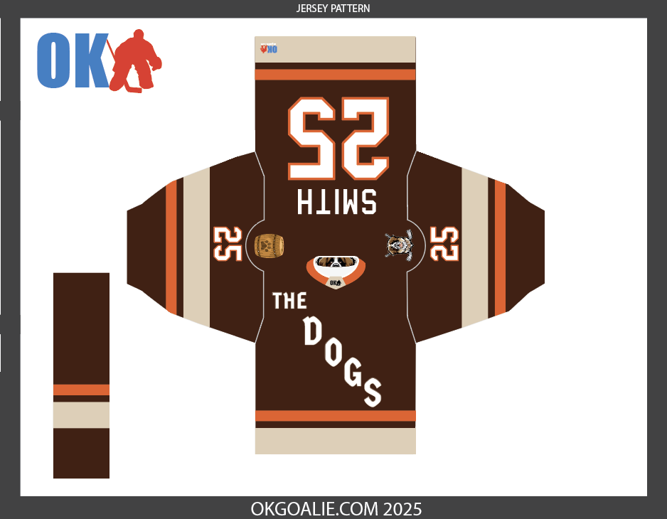 The Dogs Brown Ice Hockey Socks