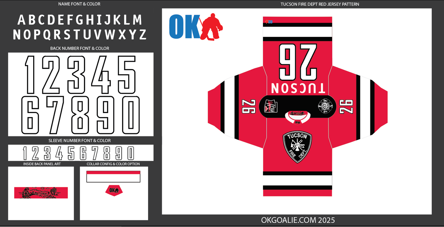 Tucson Fire Ice Hockey Jersey