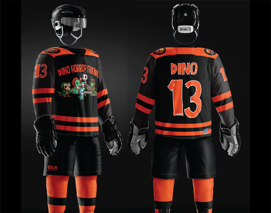 Dino Horror Friends Ice Hockey Jersey