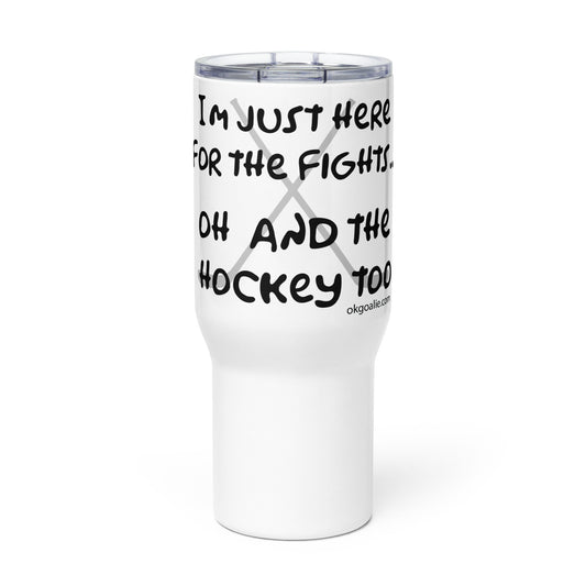 Fights & Hockey Travel mug with a handle