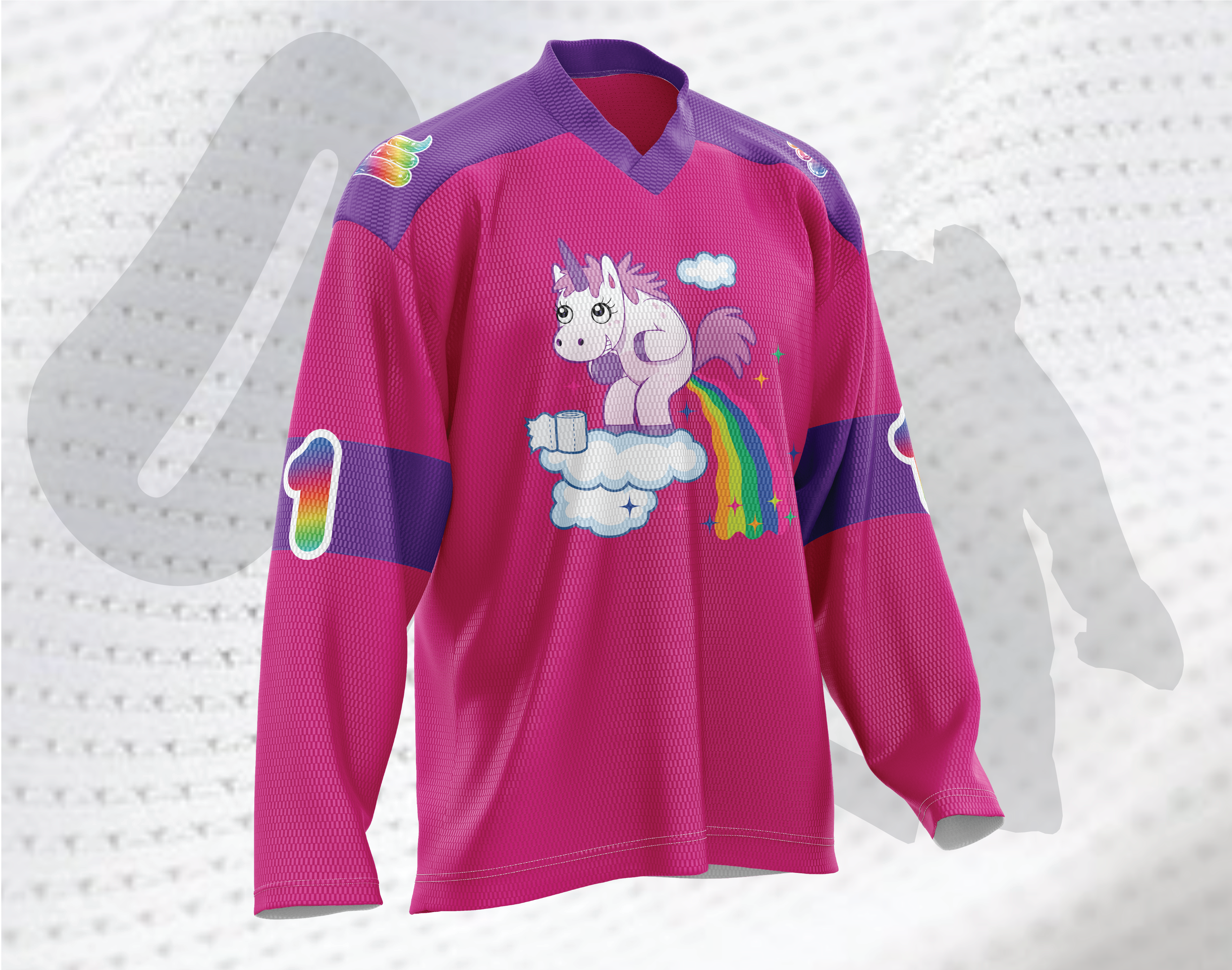 Pooping Rainbow Unicorn Jersey – okgoalie