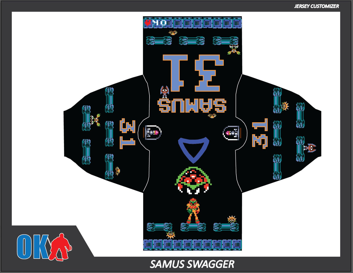 Samus Swagger 8-Bit Classic Hockey Jersey