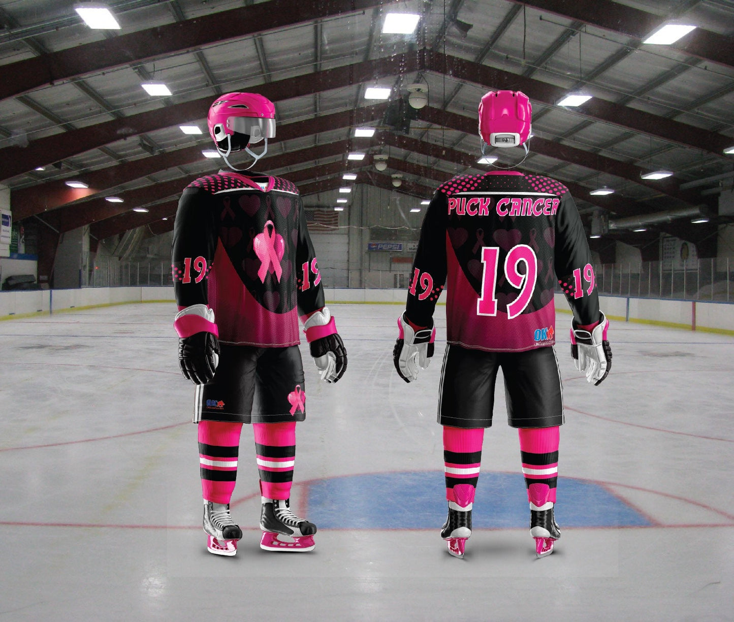 Puck Cancer breast cancer awareness hockey jersey