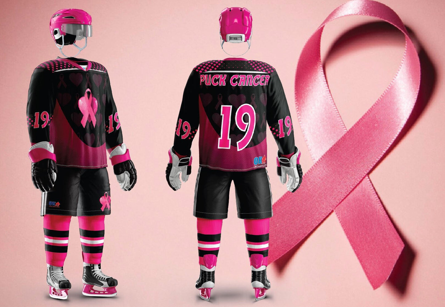 Puck Cancer breast cancer awareness hockey jersey