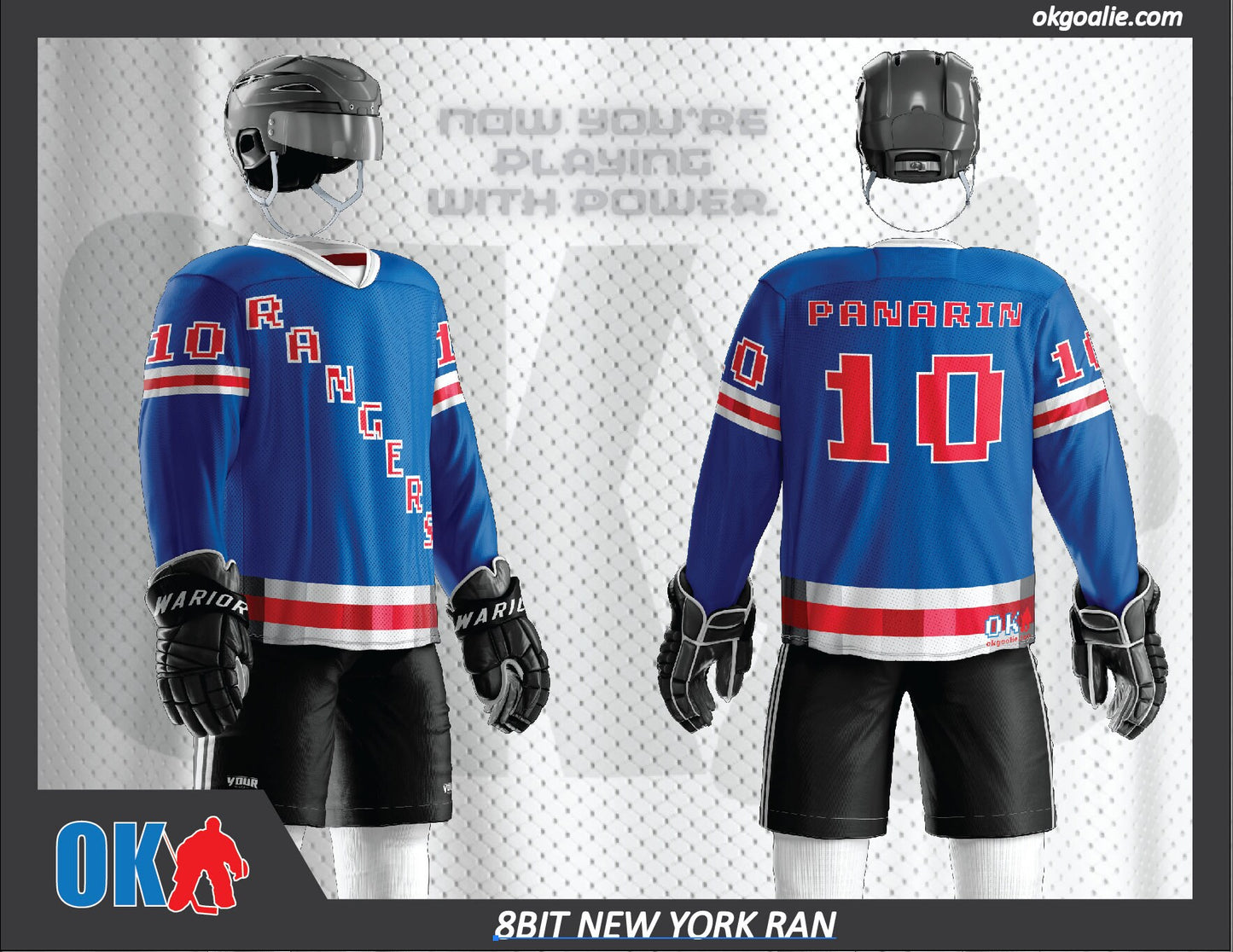 8bit New York Ran Hockey Jersey