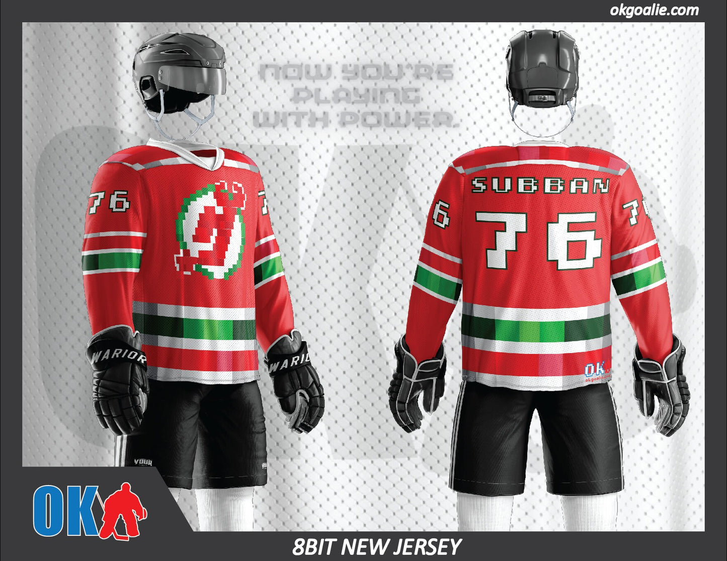8bit New Jersey Hockey Jersey