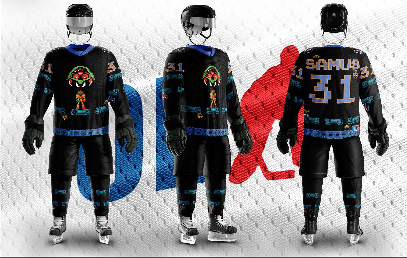 Samus Swagger 8 Bit Classic Hockey Jersey okgoalie